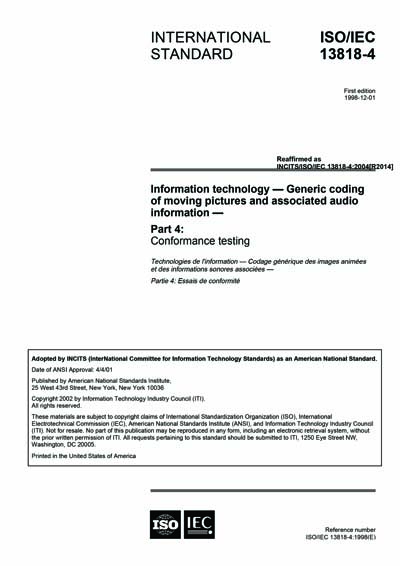 Standards PDF Cover Page